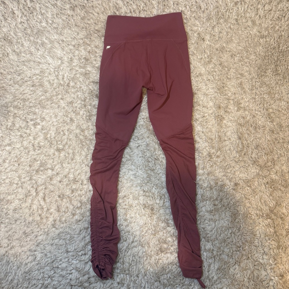 Fabletics Cashel Foldover PureLuxe High Waisted Leggings Dusty Rose-Size‎ Small - Picture 3 of 11